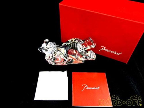 Baccarat bear with honey pot - baccarat,