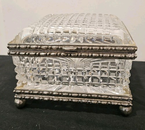 Vintage crystal glass - crystal, casket